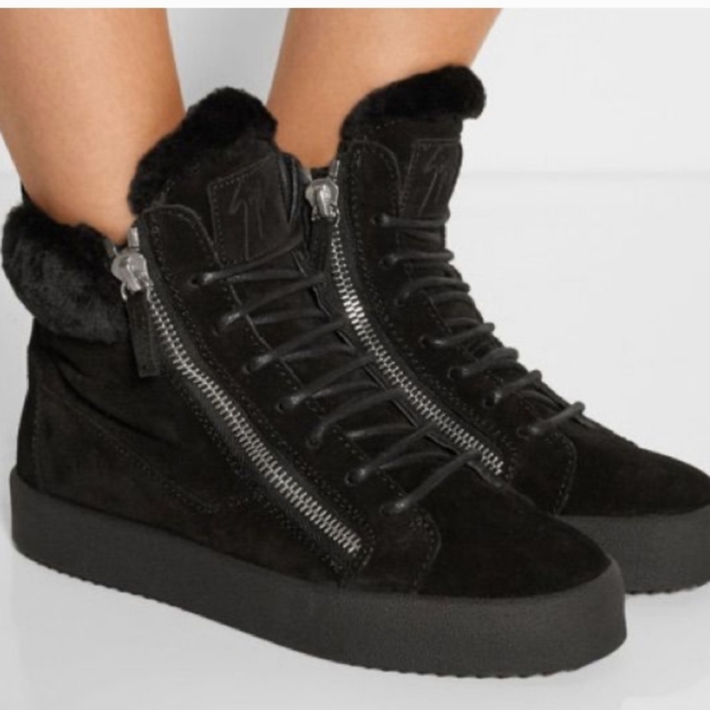 Black High-Top Sneakers
